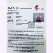 11.44 Ratti Natural New Burma Ruby with Govt Lab Certificate-(3441)